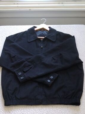 Cutter & Buck Men's Lightweight Black Microfiber Suede Jacket (Large)